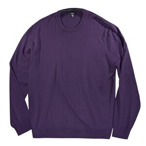 Alfani Alfatech Grape / Purple Merino Wool Blend Crew Neck Sweater XXL